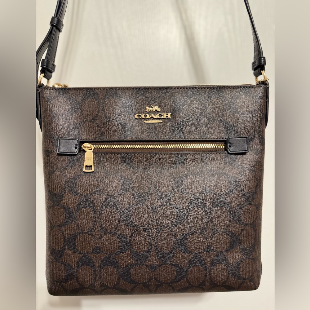Coach Signature Brown Crossbody Bag